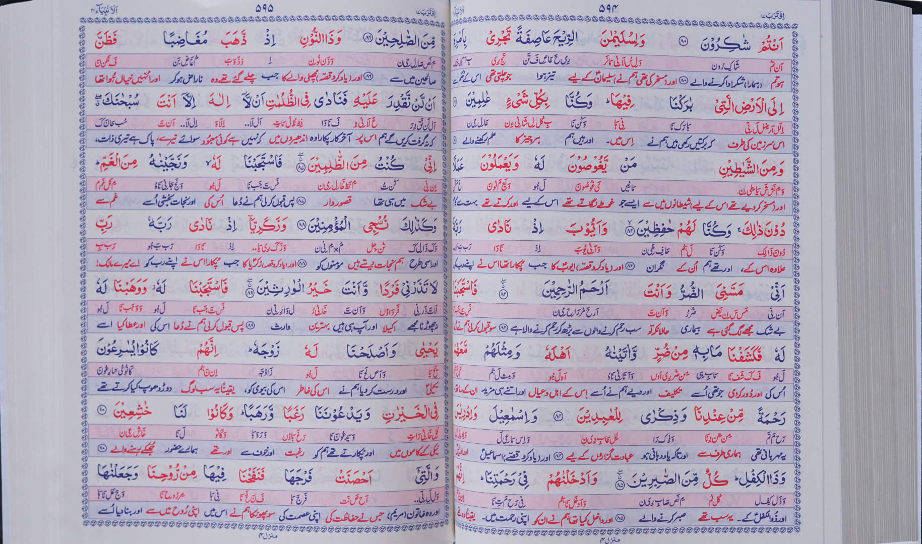 Jumbro Size Quran up & down Layout with Urdu Translation and Urdu Pronunciation.